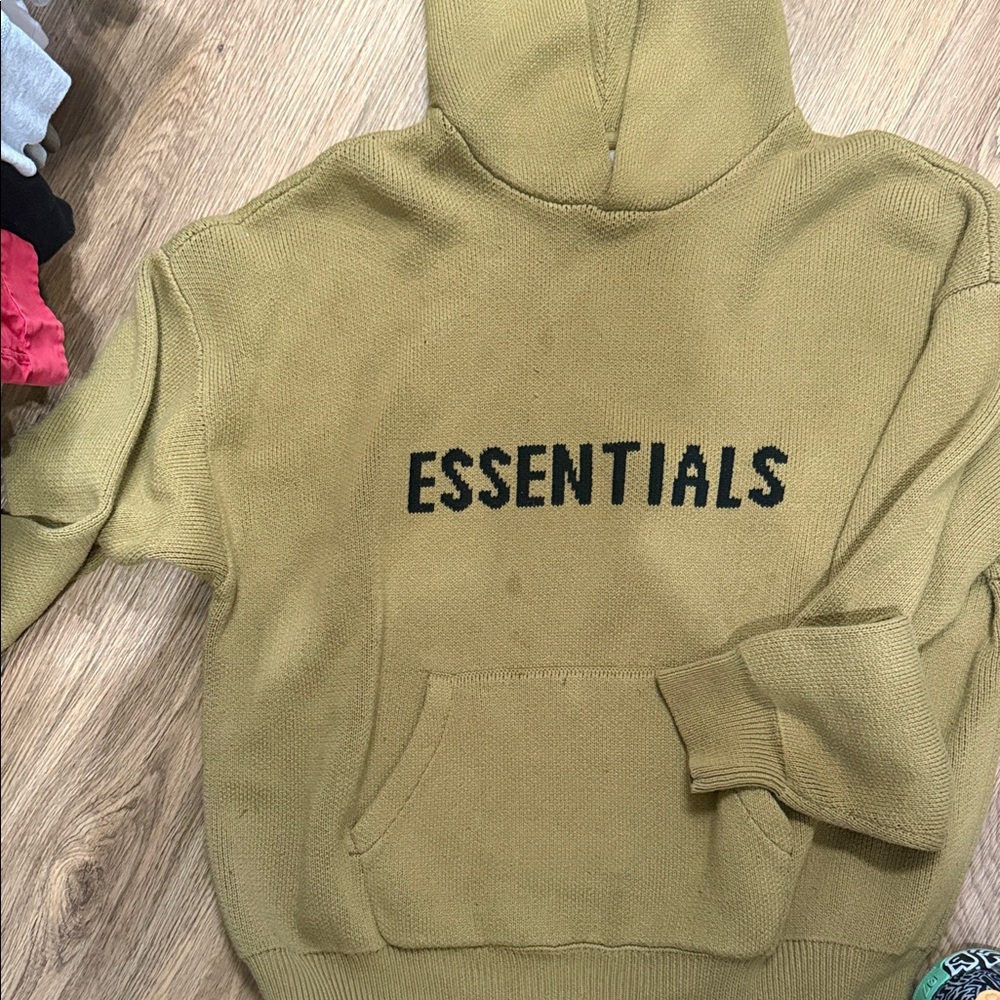 Essentials Men's Olive Hoodie